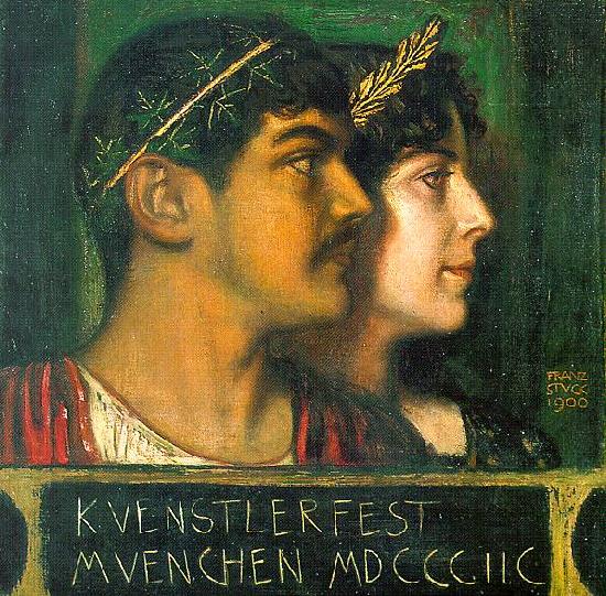 Franz von Stuck Franz and Mary Stuck as a God and Goddess oil painting image